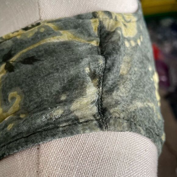 August Max Woman Sleevless Midi Dress 16W Green Sheer Floral Overlay Artsy Lagom - Picture 9 of 11